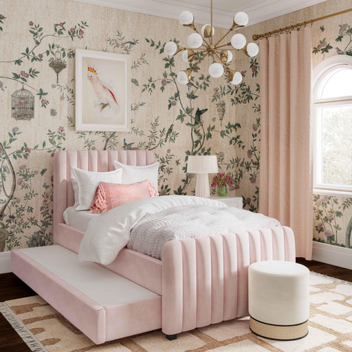 Angela Performance Velvet Trundle Bed in Twin - Dream Home Furniture & Mattress (Waite Park, MN)