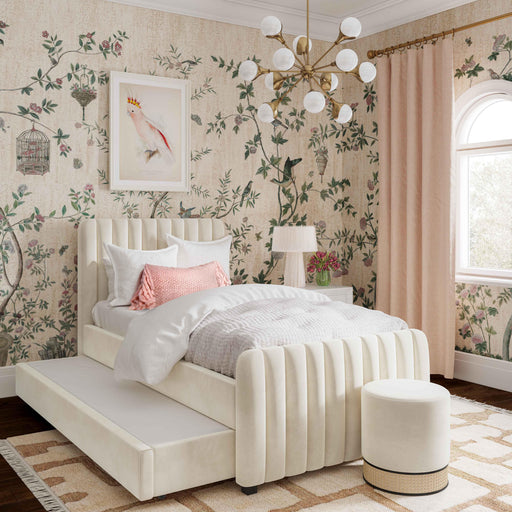 Angela Performance Velvet Trundle Bed in Twin - Dream Home Furniture & Mattress (Waite Park, MN)