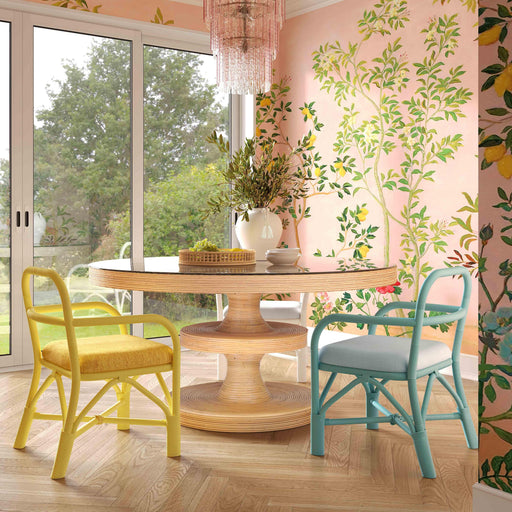 Apollonia 51" Natural Rattan Round Dining Table - Dream Home Furniture & Mattress (Waite Park, MN)