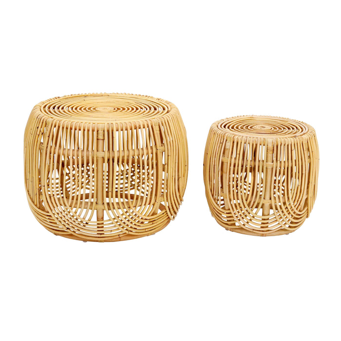 Azrina 2-Piece Rattan Nesting Table Set