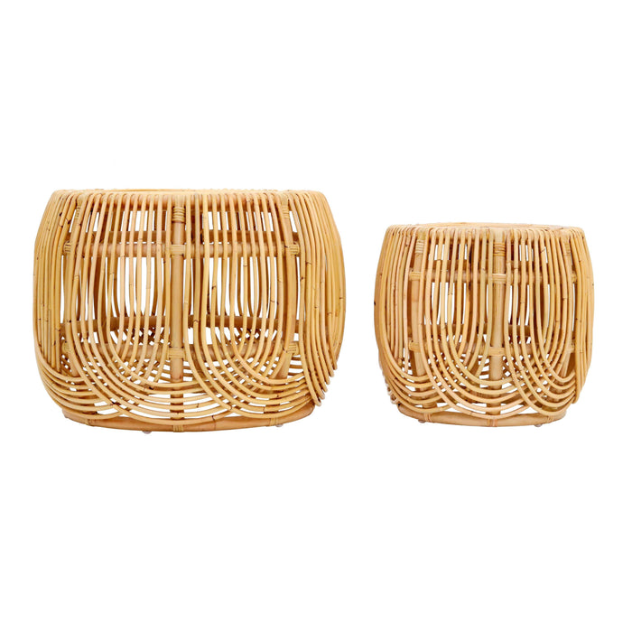 Azrina 2-Piece Rattan Nesting Table Set