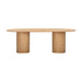 Brandy 95" Natural Ash Wood Oval Dining Table - Dream Home Furniture & Mattress (Waite Park, MN)