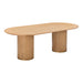 Brandy 95" Natural Ash Wood Oval Dining Table - Dream Home Furniture & Mattress (Waite Park, MN)