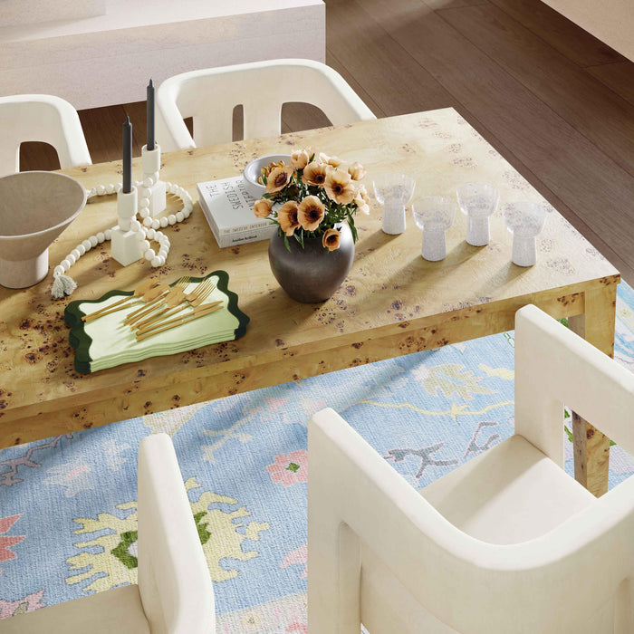 Brandyss 90" Natural Burl Rectangular Dining Table - Dream Home Furniture & Mattress (Waite Park, MN)