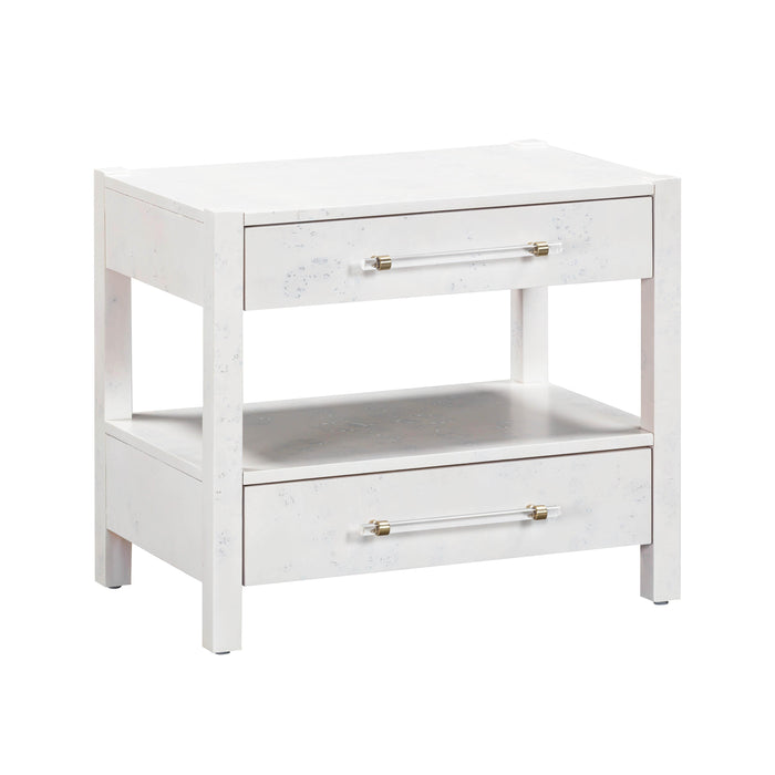 Brandyss 26" Burl 2-Drawer Nightstand - Dream Home Furniture & Mattress (Waite Park, MN)