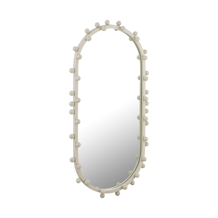 Bubbles Ivory Oval Wall Mirror (17"X31.5"-22.6"X42")