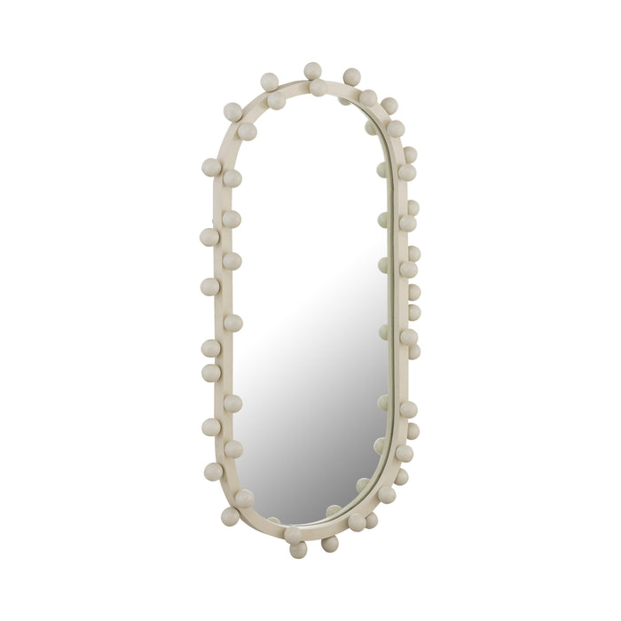 Bubbles Ivory Oval Wall Mirror (17"X31.5"-22.6"X42")