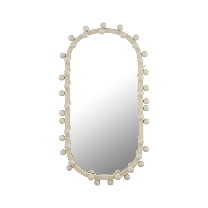 Bubbles Ivory Oval Wall Mirror (17"X31.5"-22.6"X42")