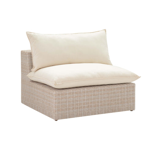 Cali Natural Wicker Outdoor Armless Chair - Dream Home Furniture & Mattress (Waite Park, MN)