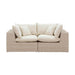Cali 80" Natural Wicker Outdoor Modular Loveseat - Dream Home Furniture & Mattress (Waite Park, MN)