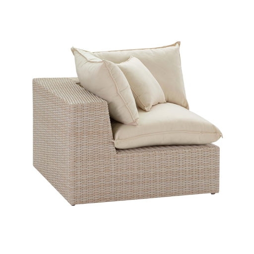 Cali Natural Wicker Outdoor Corner Chair - Dream Home Furniture & Mattress (Waite Park, MN)