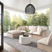 Cali 39" Natural Wicker Outdoor Ottoman / Coffee Table - Dream Home Furniture & Mattress (Waite Park, MN)