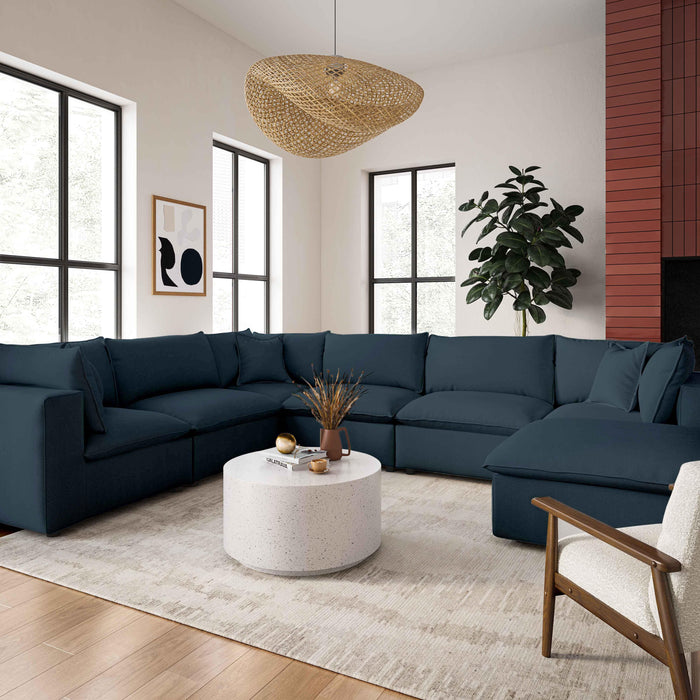Cali 7-Piece Performance Fabric Modular Large Chaise Sectional