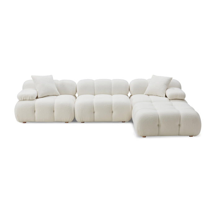 Calliope 4-Piece Performance Vegan Shearling Modular Sectional - Dream Home Furniture & Mattress (Waite Park, MN)