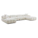 Calliope 6-piece Performance Vegan Shearling Modular U-Sectional - Dream Home Furniture & Mattress (Waite Park, MN)