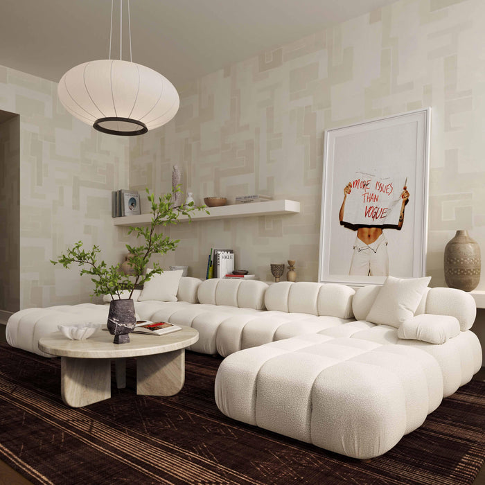 Calliope 6-piece Performance Vegan Shearling Modular U-Sectional - Dream Home Furniture & Mattress (Waite Park, MN)