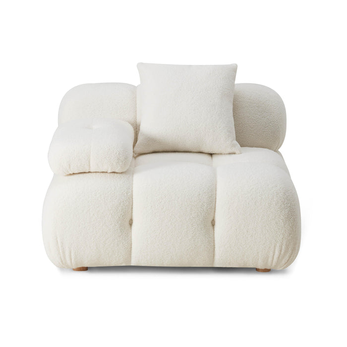 Calliope Performance Vegan Shearling Modular Corner Chair - Dream Home Furniture & Mattress (Waite Park, MN)