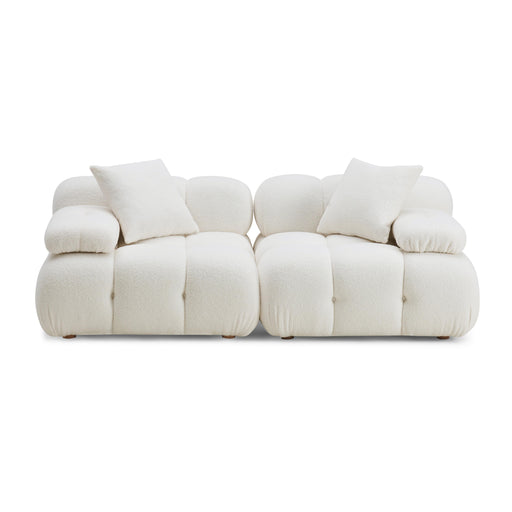 Calliope 79" Performance Vegan Shearling Modular Loveseat - Dream Home Furniture & Mattress (Waite Park, MN)