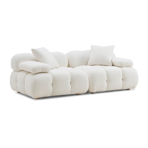 Calliope 79" Performance Vegan Shearling Modular Loveseat - Dream Home Furniture & Mattress (Waite Park, MN)
