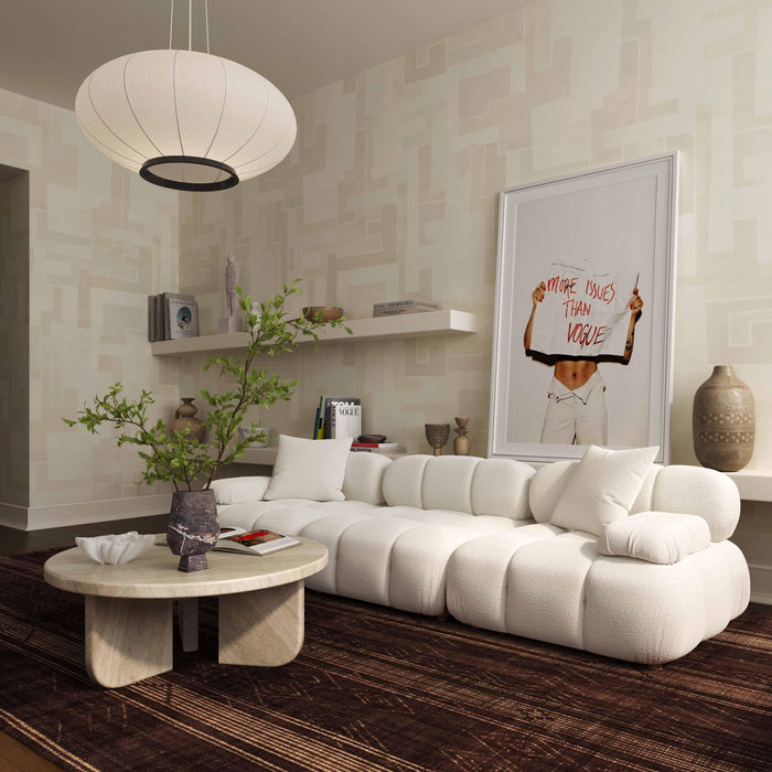 Calliope 118" Performance Vegan Shearling Modular Sofa