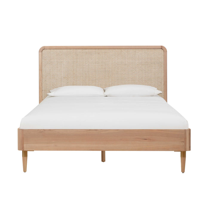 Carmen Natural Ash and Cane Bed - Dream Home Furniture & Mattress (Waite Park, MN)