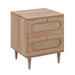 Carmen 19" Natural Ash and Cane 2-Drawer Nightstand - Dream Home Furniture & Mattress (Waite Park, MN)