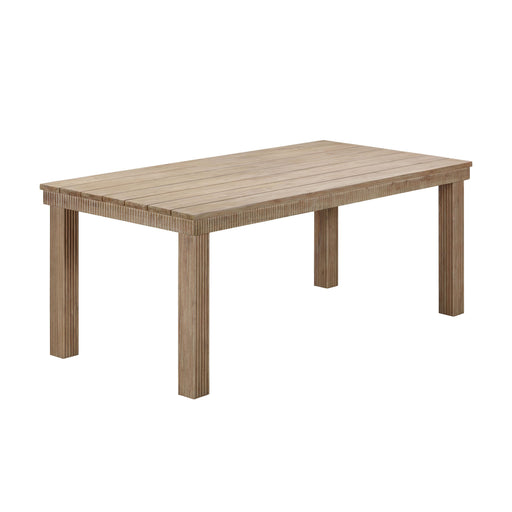 Cassie Natural Outdoor Rectangular Dining Table (75"-108") - Dream Home Furniture & Mattress (Waite Park, MN)
