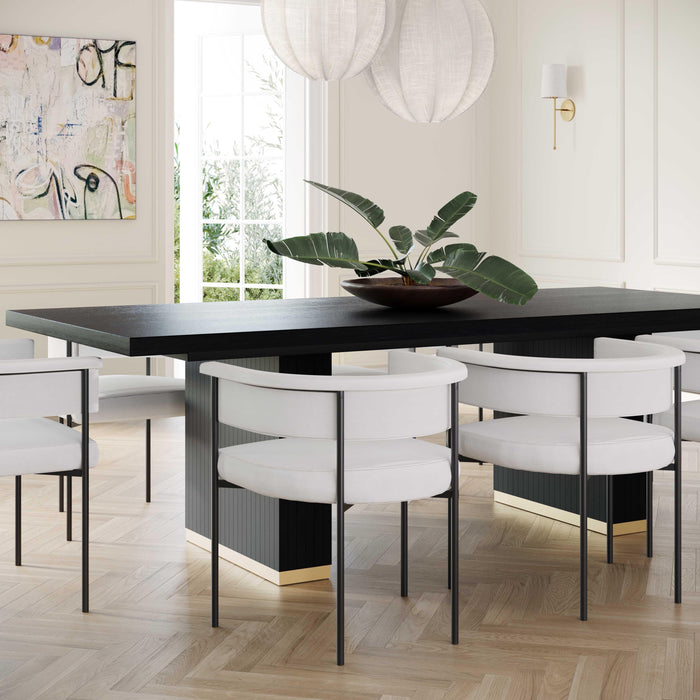 Chelsea 96" Oak Wood Rectangular Dining Table - Dream Home Furniture & Mattress (Waite Park, MN)