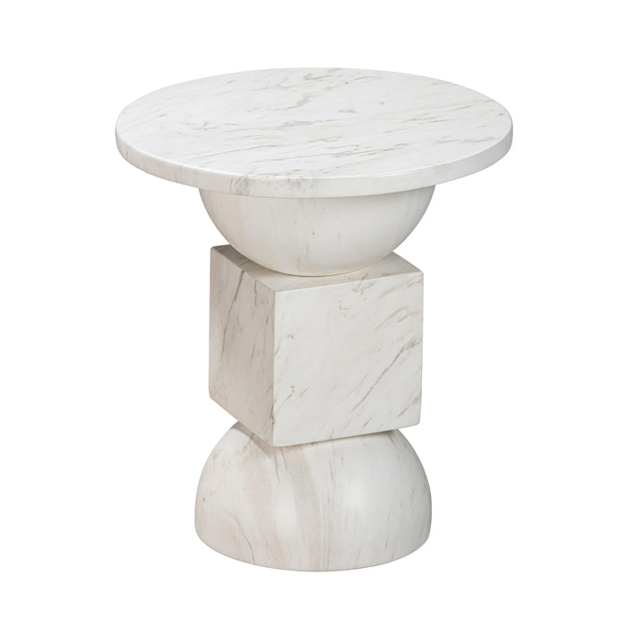 Chip Faux Marble Indoor/Outdoor Side Table