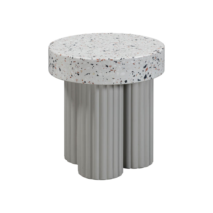 Clover Faux Terrazzo Indoor/Outdoor Round Side Table