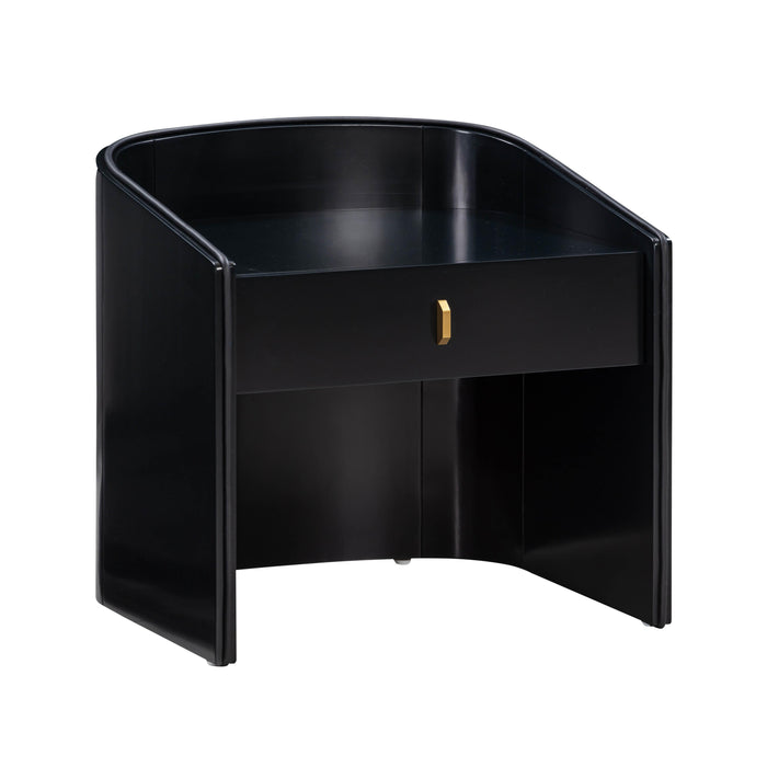 Collins 22" Lacquer Nightstand With Drawer