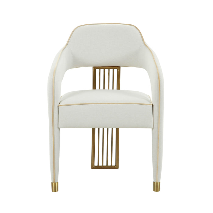 Corralis Cream Performance Linen Dining Chair - Dream Home Furniture & Mattress (Waite Park, MN)