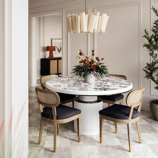 Cosette Performance Linen Dining Chair - Dream Home Furniture & Mattress (Waite Park, MN)