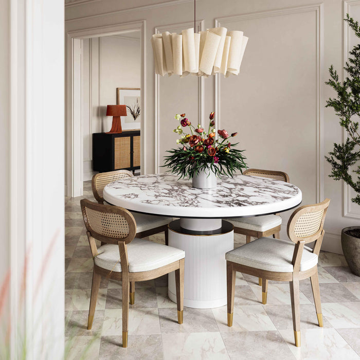 Cosette Performance Linen Dining Chair - Dream Home Furniture & Mattress (Waite Park, MN)