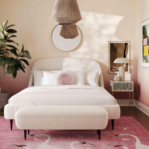 Denise Cream Boucle Bed - Dream Home Furniture & Mattress (Waite Park, MN)