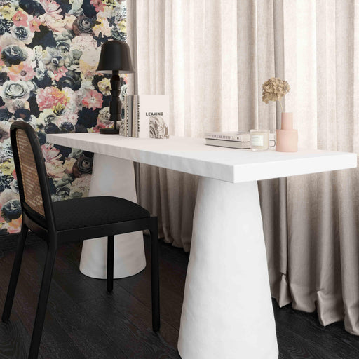 Dayana 68.5" Desk in Faux Plaster - Dream Home Furniture & Mattress (Waite Park, MN)