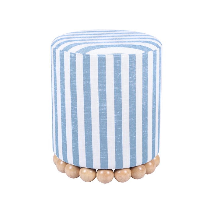 Dex Striped Linen Ottoman - Dream Home Furniture & Mattress (Waite Park, MN)