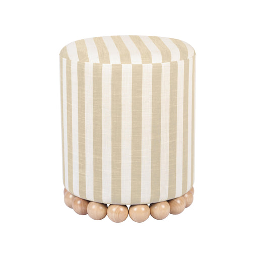 Dex Striped Linen Ottoman - Dream Home Furniture & Mattress (Waite Park, MN)