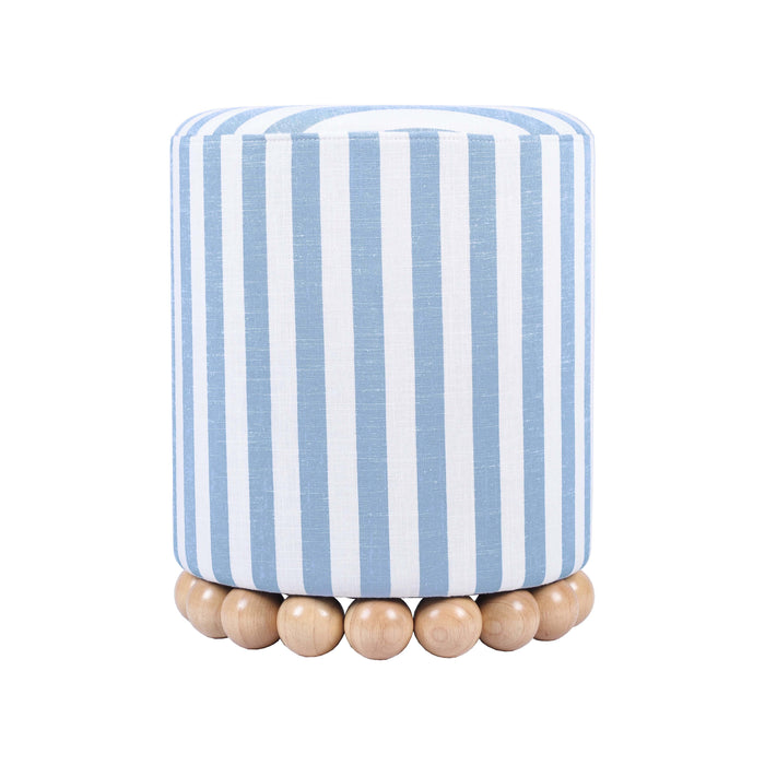 Dex Striped Linen Ottoman - Dream Home Furniture & Mattress (Waite Park, MN)