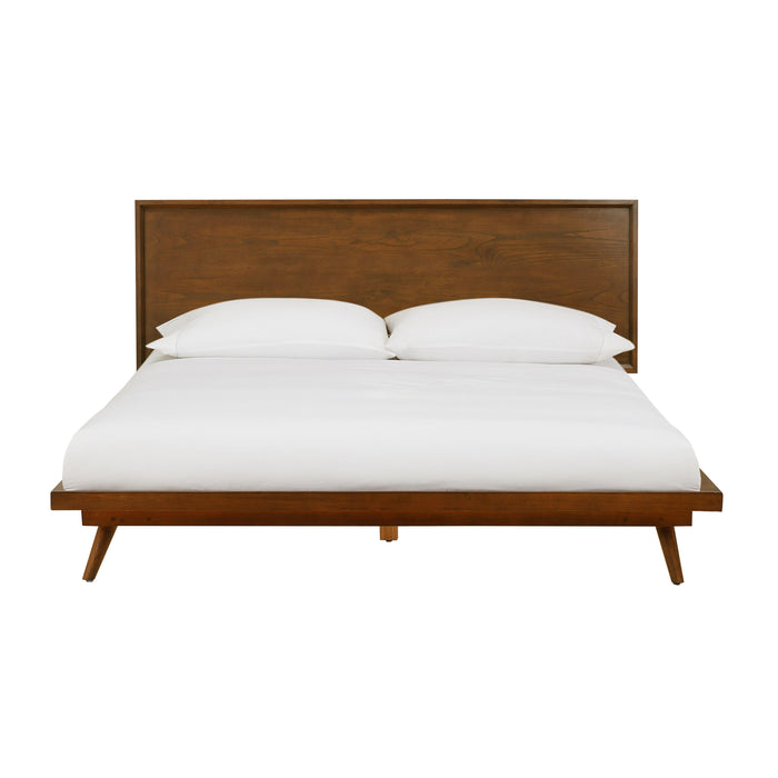 Emery Walnut Wood Platform Bed - Dream Home Furniture & Mattress (Waite Park, MN)