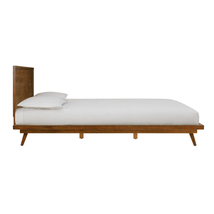 Emery Walnut Wood Platform Bed - Dream Home Furniture & Mattress (Waite Park, MN)