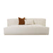 Fickle 84" Cream Performance Boucle Modular Armless Loveseat - Dream Home Furniture & Mattress (Waite Park, MN)