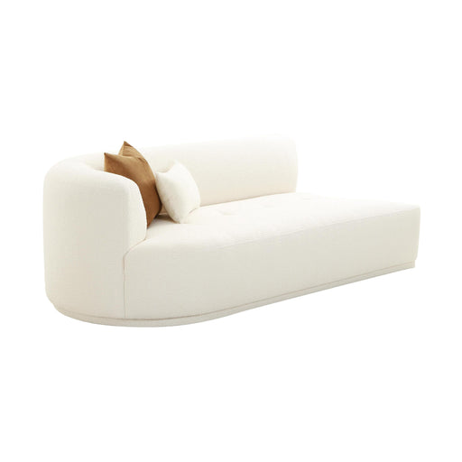Fickle 82.5" Cream Performance Boucle Modular Loveseat - Dream Home Furniture & Mattress (Waite Park, MN)