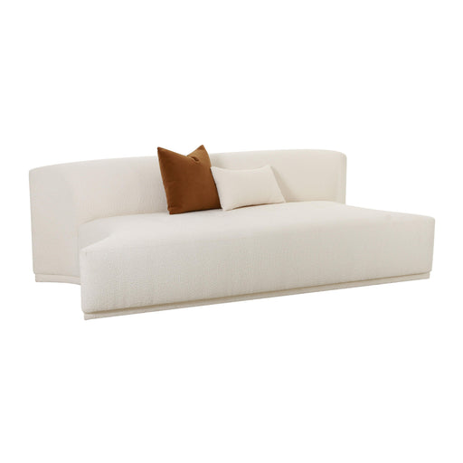 Fickle 84" Cream Performance Boucle Modular Armless Loveseat - Dream Home Furniture & Mattress (Waite Park, MN)