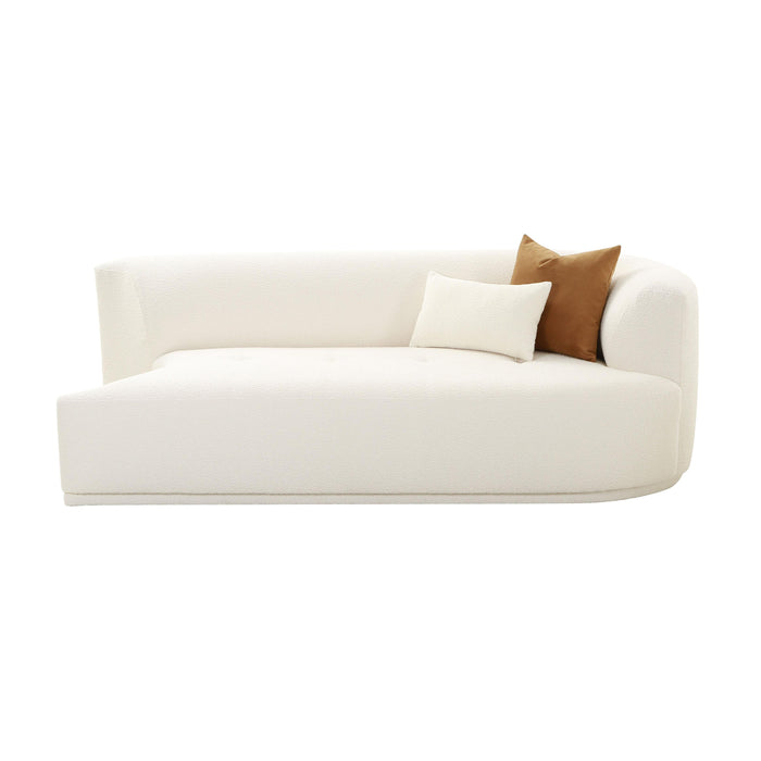 Fickle 82.5" Cream Performance Boucle Modular Loveseat - Dream Home Furniture & Mattress (Waite Park, MN)