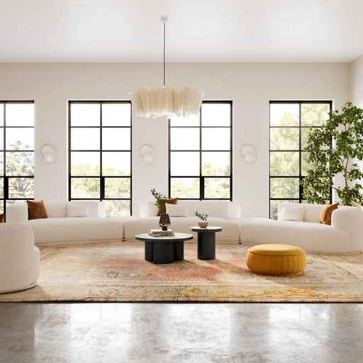 Fickle Cream Performance Boucle Swivel Ottoman - Dream Home Furniture & Mattress (Waite Park, MN)