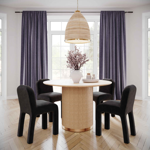 Akiba 47" Natural Ash &amp; Rattan Round Dining Table - Dream Home Furniture & Mattress (Waite Park, MN)