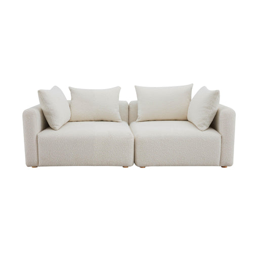 Hangover 81" Cream Performance Boucle Loveseat - Dream Home Furniture & Mattress (Waite Park, MN)