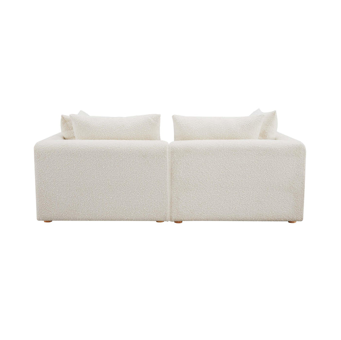 Hangover 81" Cream Performance Boucle Loveseat - Dream Home Furniture & Mattress (Waite Park, MN)