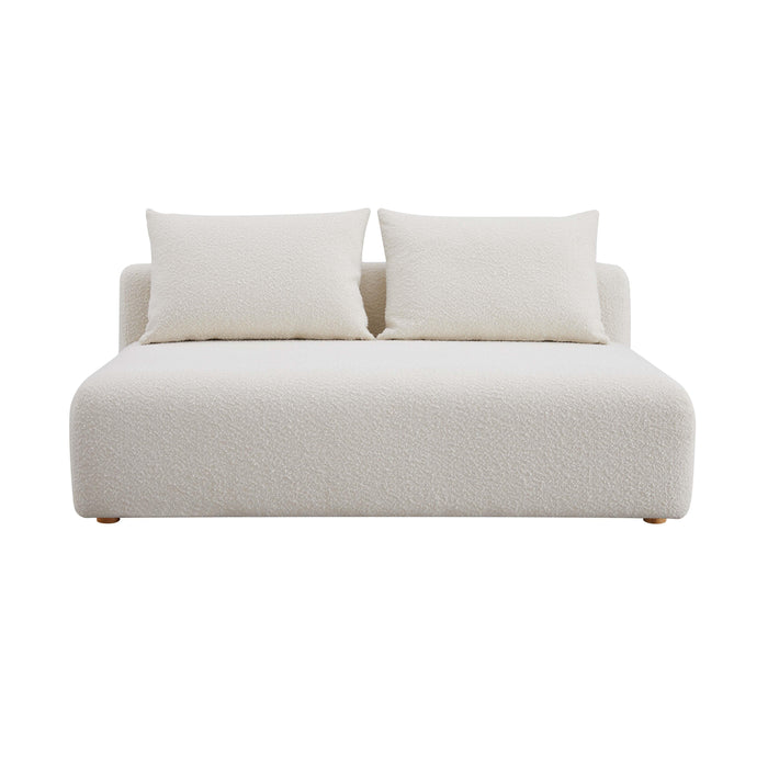 Hangover 64" Cream Performance Boucle Modular Loveseat